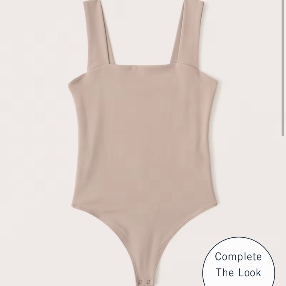 Abercrombie and Fitch Double-Layered Seamless Fabric Squareneck Bodysuit